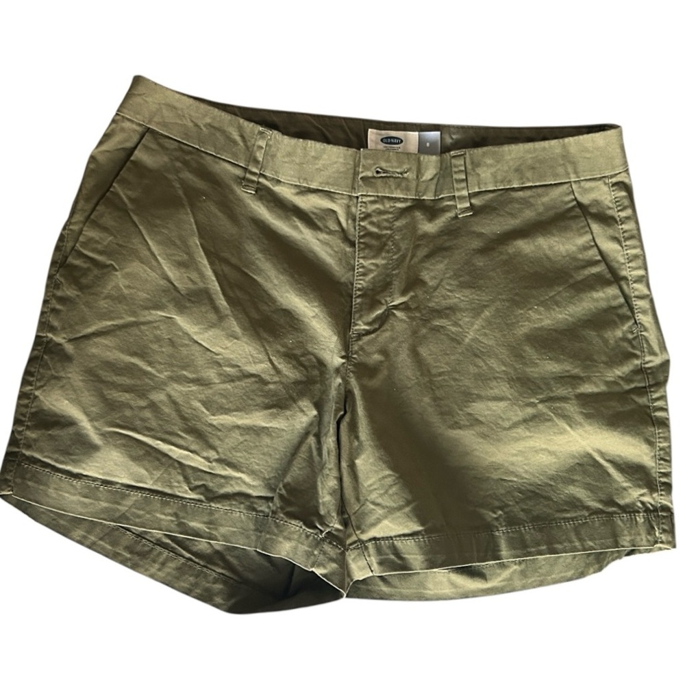 Old Navy Green Cargo Shorts Casual Cotton Blend